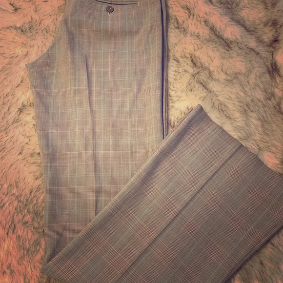 Express Design Studio Bootcut Plaid Trousers - Picture 1 of 2